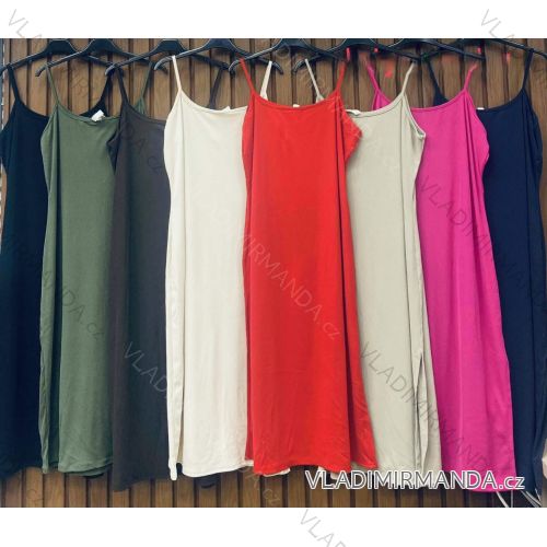 Šaty dlhé letné na ramienka dámske nadrozmer (42/44/46 ONE SIZE) TALIANSKA MÓDA IMWHD252380