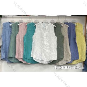 Košeľa letná bez rukávu dámska (S/M/L ONE SIZE) imwds252256