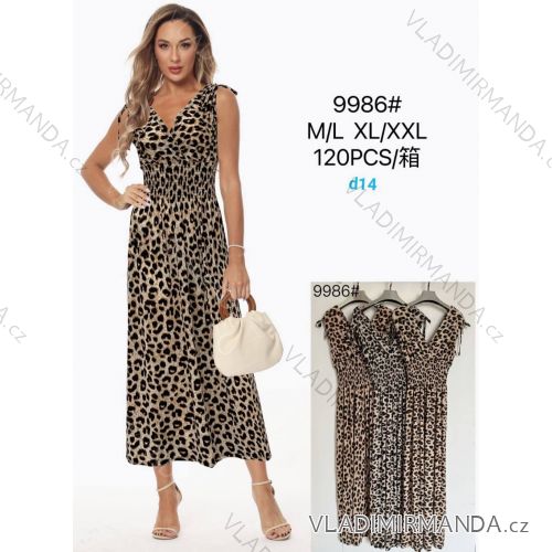 Šaty letné leopardie bez rukávu dámske nadrozmer (M/L - XL/XXL) IMWDF259986