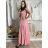 Šaty dlhé letné na ramienka dámske nadrozmer LEONA (M/L - XL/XXL ONE SIZE) IMWGD25V063