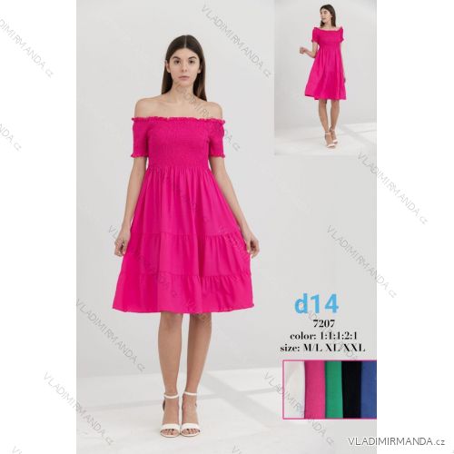 Šaty letné krátky rukáv dámske nadrozmer (M/L - XL/XXL) IMWDF257207