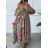 Šaty dlhé letné citrónky lemon a leopardí carmen cez ramená dámske (XS/S/M ONE SIZE) TALIANSKA MÓDA IMWGB252287