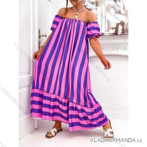 Šaty letní květované krátký rukáv dámské (XS/S/M ONE SIZE) ITALSKÁ MÓDA IMWGB252289