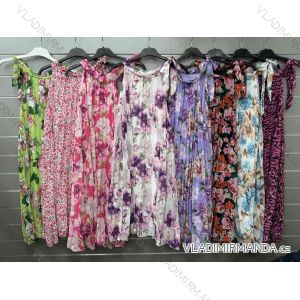 Šaty šifónové kvetované bez rukávov dámske (XS/S/M ONE SIZE) TALIANSKA MÓDA IMWGS252297