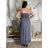 Šaty dlhé letné na ramienka dámske nadrozmer BELLA (M/L - XL/XXL ONE SIZE) IMWGD25V084/DUR M / L červená