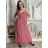 Šaty dlhé letné na ramienka dámske nadrozmer BELLA (M/L - XL/XXL ONE SIZE) IMWGD25V084/DUR M / L červená