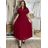 Šaty dlhé elegantný letný krátky rukáv dámske nadrozmer ASTRA (42/44/46 ONE SIZE) TALIANSKA MÓDA IM425422/DUR  čierna