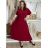 Šaty dlhé elegantný letný krátky rukáv dámske nadrozmer ASTRA (42/44/46 ONE SIZE) TALIANSKA MÓDA IM425422/DUR  čierna