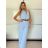 Overal dlhý elegantné skladaný bez rukávov dámske (S/M ONE SIZE) TALIANSKA MÓDA IMPGM2323232/DU S / M červená