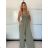 Overal dlhý elegantný žabičkovaný carmen bez rukávov dámsky (S/M/L ONE SIZE) TALIANSKA MÓDA IM425322/DUR -   růžová fuchsiová -   S/M/L