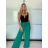 Nohavice letné dlhé dámske (S/M/L ONE SIZE) TALIANSKA MÓDA IMWCM252259/DU -   zelená -   S/M/L