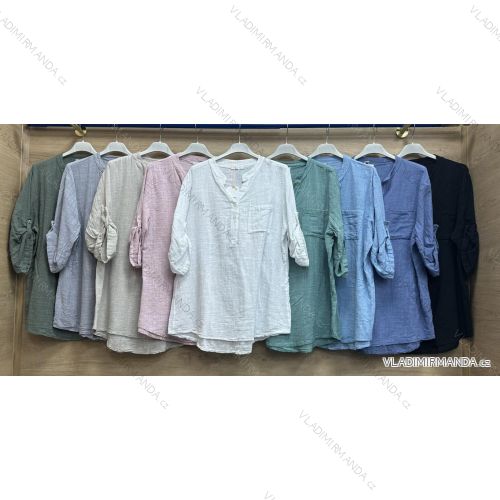 Košeľa dlhý rukáv dámska (S/M/L ONE SIZE) TALIANSKA MÓDA IMWBR252313