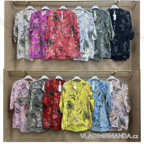 Košeľa predĺžená letná 3/4 dlhý rukáv dámska (S/M/L ONE SIZE) TALIANSKA MÓDA IMWBR252315