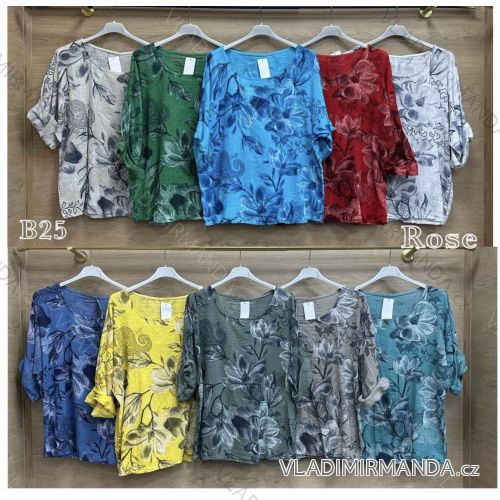 Tunika letná 3/4 dlhý rukáv dámska (S/M/L ONE SIZE) TALIANSKA MÓDA IMWBR252319