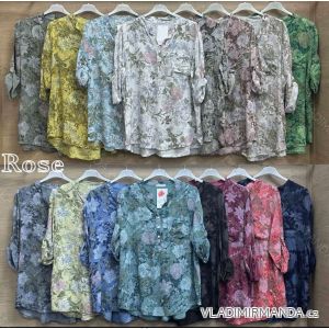 Tunika košeľová 3/4 dlhý rukáv dámska (S/M/L ONE SIZE) TALIANSKA MÓDA IMWBR252320