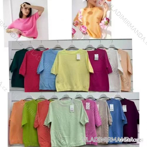 Sveter slabý krátky rukáv dámsky (S/M/L ONE SIZE) TALIANSKA MÓDA IMWDN252342