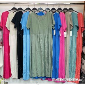 Šaty voľnočasové letné krátky rukáv dámske (S/M/L ONE SIZE) TALIANSKA MÓDA IMWDL252344