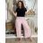 Nohavice dlhé aladinky letné dámske (S/M/L ONE SIZE) TALIANSKA MÓDA IMD24029/DUR tmavě béžová S/M/L