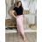 Nohavice dlhé aladinky letné dámske (S/M/L ONE SIZE) TALIANSKA MÓDA IMD24029/DUR tmavě béžová S/M/L