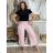 Nohavice dlhé aladinky letné dámske (S/M/L ONE SIZE) TALIANSKA MÓDA IMD24029/DUR tmavě béžová S/M/L