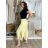 Nohavice dlhé aladinky letné dámske (S/M/L ONE SIZE) TALIANSKA MÓDA IMD24029/DUR tmavě béžová S/M/L