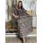 Šaty voľnočasové letné krátky rukáv dámske nadrozmer LAJLA  (54/56/58 ONE SIZE) INDICKÁ MÓDA PME25N-5611-D/DR 54/56/58 zelená khaki