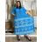 Šaty voľnočasové letné krátky rukáv dámske nadrozmer LAYLA (54/56/58 ONE SIZE) INDICKÁ MÓDA PME25N-5582-L/DR 54/56/58 modrá