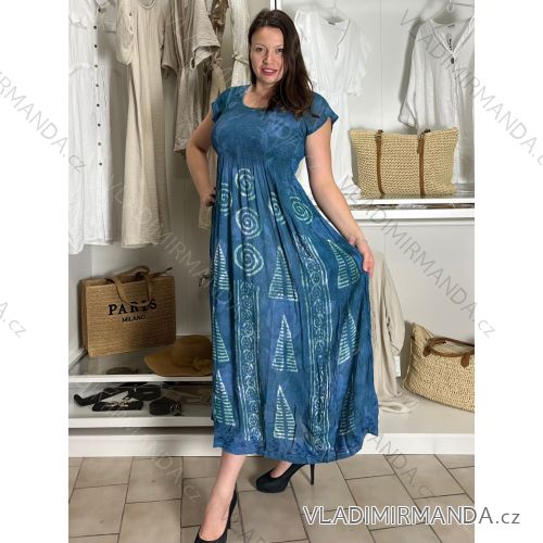 Šaty voľnočasové krátky rukáv dámske  (M/L/XL ONE SIZE) TALIANSKA MÓDA IMBM24B-10737