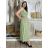 Šaty dlhé elegantné icecool bez rukávov dámske (M/L, XL/XXL) AINUOSI     TALIANSKA MODA IMB229927/DUR zelená XL/2XL