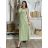Šaty dlhé elegantné icecool bez rukávov dámske (M/L, XL/XXL) AINUOSI     TALIANSKA MODA IMB229927/DUR zelená XL/2XL