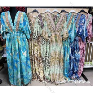 Šaty dlhé letné 3/4 dlhý rukáv dámske (S/M/L ONE SIZE) INDICKÁ MÓDA IMWKA252390