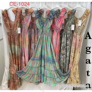 Šaty dlhé letné bez rukávov dámske (S/M/L ONE SIZE) INDICKÁ MÓDA IMWKA252395