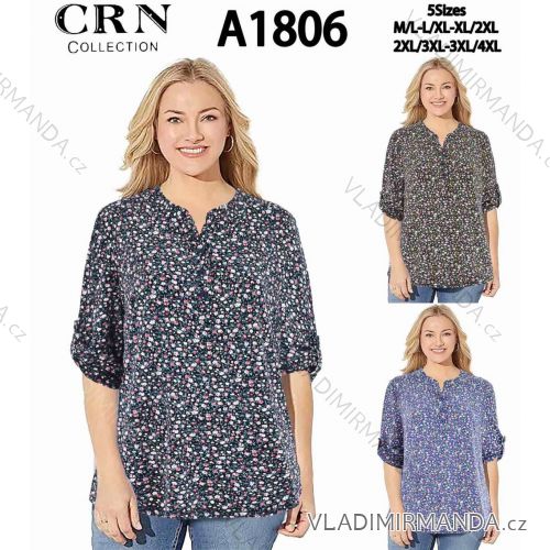 Košeľa 3/4 dlhý rukáv dámska nadrozmer (M-4XL) IMWCRN252400
