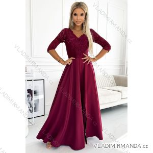 Šaty dlhé elegantné dámske (2XL) POLSKÁ MÓDA NUMECO25309-9/DU