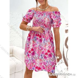 Šaty krátke letné kvetované krátky rukáv dámske (XS/S/M ONE SIZE) TALIANSKA MÓDA IMWGB252414