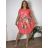 Šaty dlhé maxi letný krátky rukáv dámska nadrozmer (XL/2XLONE SIZE) TALIANSKA MÓDA IM422758/DUR lososová XL/2XL