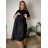 Šaty krátke elegantný letný krátky rukáv dámske nadrozměr RAMONA  (46/48/50 ONE SIZE) TALIANSKA MÓDA IMPLI2550185