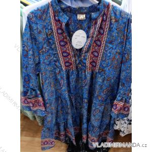 Šaty letný dlhý rukáv dámske (S/M/L ONE SIZE) INDICKÁ MÓDA IMSM25485