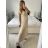 Šaty dlhé letné skládané krátky rukáv dámske ZUZA (S/M/L ONE SIZE) TALIANSKA MÓDA 	 IMD251761