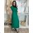 Šaty dlhé letné skládané krátky rukáv dámske ZUZA (S/M/L ONE SIZE) TALIANSKA MÓDA 	 IMD251761