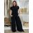 Nohavice dlhé oversize dámske SINDEY  (S/M/L ONE SIZE) TALIANSKA MÓDA IMWHP25326/DUR S/M/L čierna