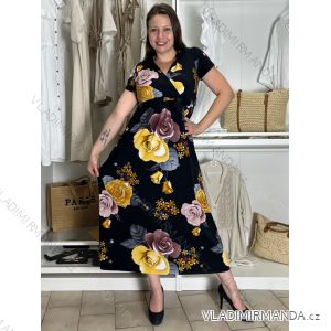 Šaty dlhé letné krátky rukáv dámske (VESNA S/M/L ONE SIZE) TALIANSKA MóDA IM3251111-1/DUR
