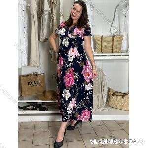 Šaty dlhé letné krátky rukáv dámske (VESNA S/M/L ONE SIZE) TALIANSKA MóDA IM3251111-4/DUR