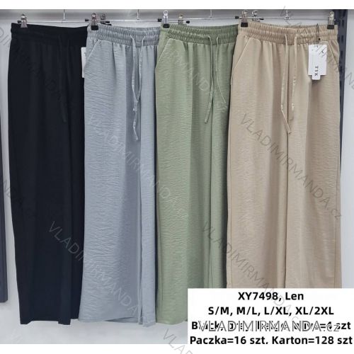 Nohavice dlhé letné dámske nadrozmer (S/M - M/L - XL/XXL) FASHION IMWLL25XY7498