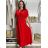 Šaty dlhé elegantný letný krátky rukáv dámske nadrozmer ASTRA (42/44/46 ONE SIZE) TALIANSKA MÓDA IM425422/DUR  čierna