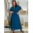 Šaty dlhé elegantný letný krátky rukáv dámske nadrozmer ASTRA (42/44/46 ONE SIZE) TALIANSKA MÓDA IM425422