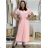 Šaty dlhé letné skládané krátky rukáv dámske ZUZA (S/M/L ONE SIZE) TALIANSKA MÓDA 	 IMD251761