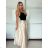 Sukňa dlhá dámska (S/M ONE SIZE) TALIANSKA MODA IM323026/DUR S/M béžová