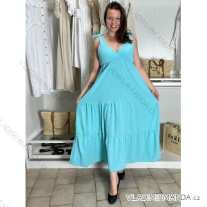 Šaty dlhé letné bez rukávu dámske RICKY (M/L/XL ONE SIZE) TALIANSKA MÓDA IMD252534/DU