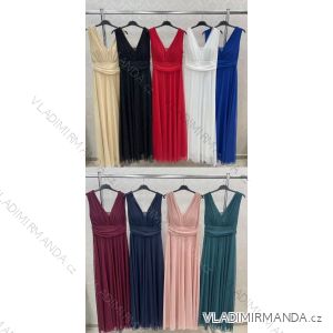 Šaty dlhé spoločenské tylové bez rukávov dámske (S/M/L ONE SIZE) TALIANSKA MÓDA IMWKY252568